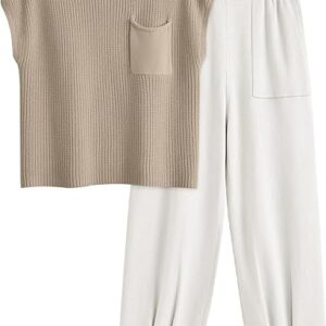 LILLUSORY 2 Piece Knit Sets For Women Trendy Sweatsuit Sets